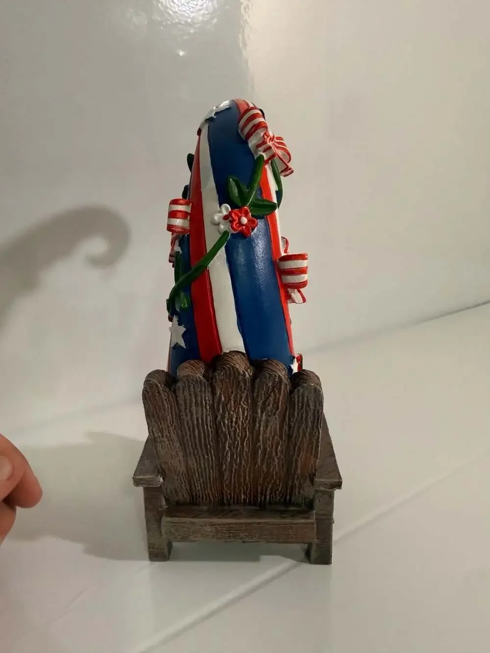 Patriotic/ Americana Polyresin Gnome with Dangling Legs Table Decor